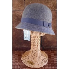 New Great Northwest Mujers Gray 100% Wool Bucket Hat with Ribbon Bow Approx 22" 884409253591 eb-10329468